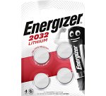 Pile energizer cr2032 lithium 3v blister 4 unités