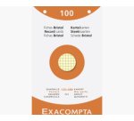 Fiche bristol, 125 x 200 mm, quadrillé, assorti