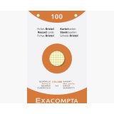 Étui de 100 fiches - bristol quadrillé 5x5 perforé 125x200mm - Couleurs assorties