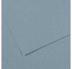 Papier dessin canson feuille mi-teintes n 490 grain        gelatine haute teneur coton   160g 50x65cm unicolore bleu