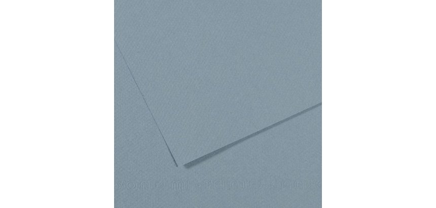 Papier dessin canson feuille mi-teintes n 490 grain        gelatine haute teneur coton   160g 50x65cm unicolore bleu