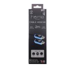 Cable t'nb hdmi male/male 19+1 broches hd ready 2,1,8k  cable 2m coloris noir / bleu