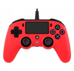 NACON PS4OFCPADRED mando y volante Rojo USB Gamepad Analógico/Digital PC, PlayStation 4