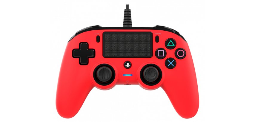 NACON PS4OFCPADRED mando y volante Rojo USB Gamepad Analógico/Digital PC, PlayStation 4