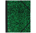 Carton à dessin canson papier marbré vert 90g dos koveril noir fermeture élastique 250x325mm