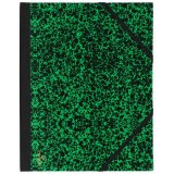 Carton à dessin canson papier marbré vert 90g dos koveril noir fermeture élastique 250x325mm