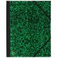 Carton à dessin canson papier marbré vert 90g dos koveril noir fermeture élastique 250x325mm