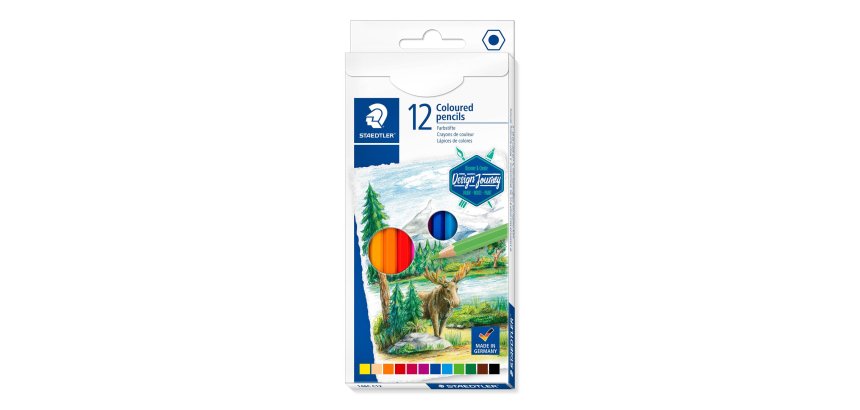 Crayon de couleur staedtler 146c design journey etui      carton 12 unites coloris      assortis