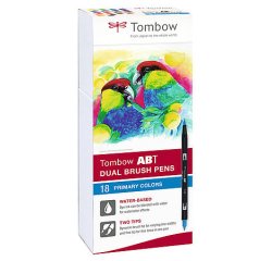 Feutre double pointe 'ABT DUAL BRUSH PEN', primaires