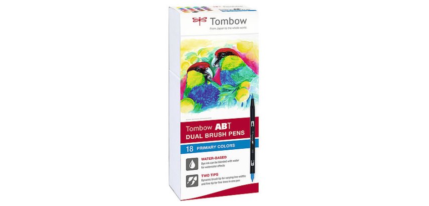 Feutre double pointe 'ABT DUAL BRUSH PEN', primaires