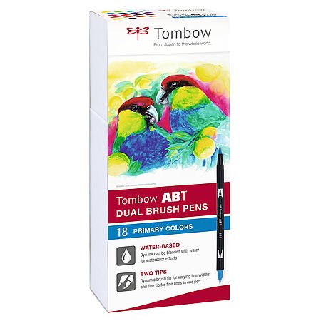 Feutre double pointe 'ABT DUAL BRUSH PEN', primaires