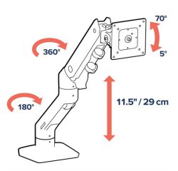 Ergotron HX - Befestigungskit - für Monitor - weiß