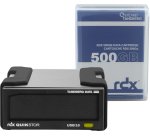 Tandberg Data O-T Kit de lecteur RDX avec cassette de 500 Go, externe, noir, USB3+