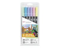 Tombow Feutre double pointe ABT DUAL BRUSH PEN, tons pastel