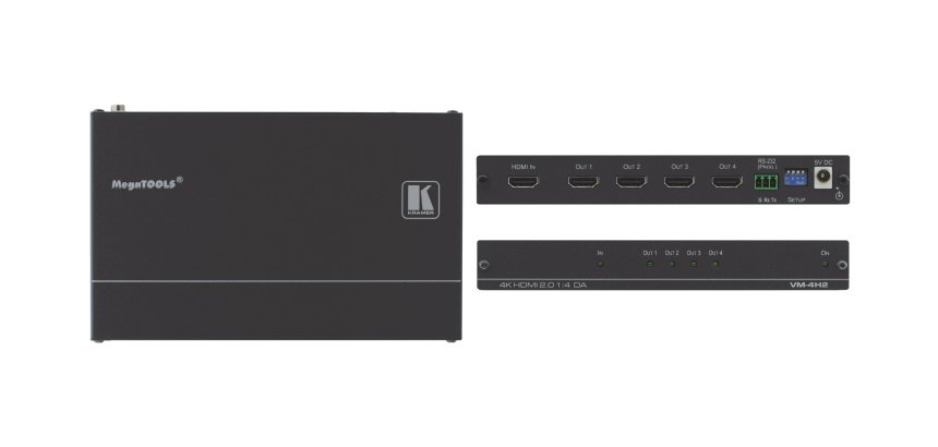 Kramer Electronics VM-4H2 amplificador de línea de video Negro