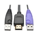 Tripp Lite B055-001-UHD câble kvm Noir, Violet