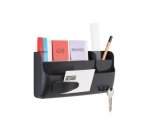 Boîte de ragement multi-usages magnétique Noire, 4 compartiments - Dim : L23 x H10 x P4 cm