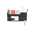 Boîte de ragement multi-usages magnétique Noire, 4 compartiments - Dim : L23 x H10 x P4 cm