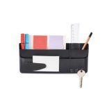 Boîte de ragement multi-usages magnétique Noire, 4 compartiments - Dim : L23 x H10 x P4 cm