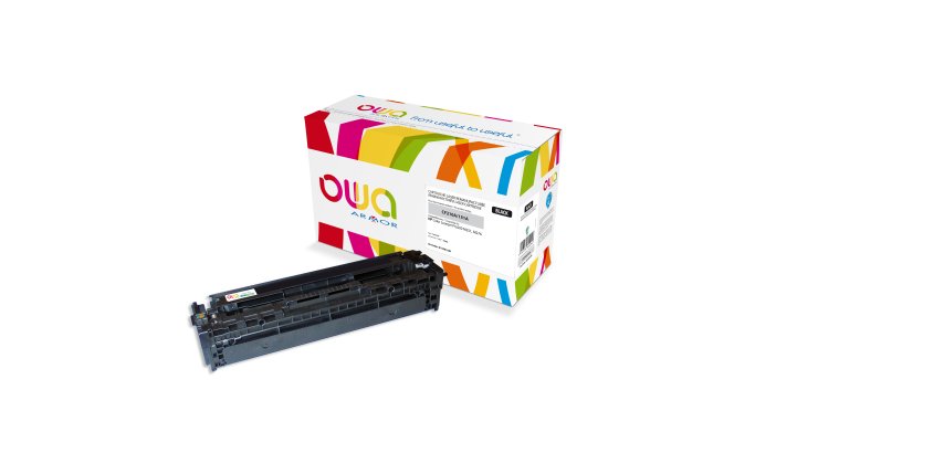 Toner remanufacturé OWA - standard - Noir - pour HP CF210A, CANON 731BK