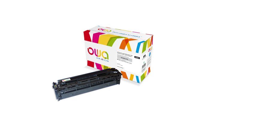 Toner remanufacturé OWA - standard - Noir - pour HP CF210A, CANON 731BK