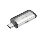 SanDisk Drive USB Ganda Ultra Tipe-C 256 GB lecteur USB flash 256 Go USB Type-A / USB Type-C 3.2 Gen 1 (3.1 Gen 1) Gris, Argent