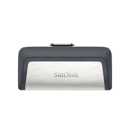 SanDisk Drive USB Ganda Ultra Tipe-C 256 GB USB flash drive USB Type-A / USB Type-C 3.2 Gen 1 (3.1 Gen 1) Grijs, Zilver