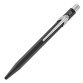 Stylo bille 849 CLASSIC rétractable en aluminium. Corps hexagonal noir, encre bleue