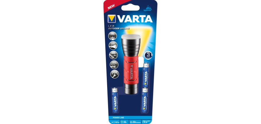 Varta 17627101421 Negro, Rojo Linterna de mano LED