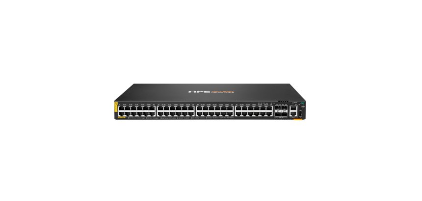 HPE Aruba Networking CX 6200F 48G Class-4 PoE 4SFP 370W Géré L3 Gigabit Ethernet (10/100/1000) Connexion Ethernet, supportant l'alimentation via ce port (PoE) 1U