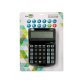 Calculatrice de bureau liderpapel xf40 12 chiffres   double ligne solaire et piles 175x120x30mm coloris noir