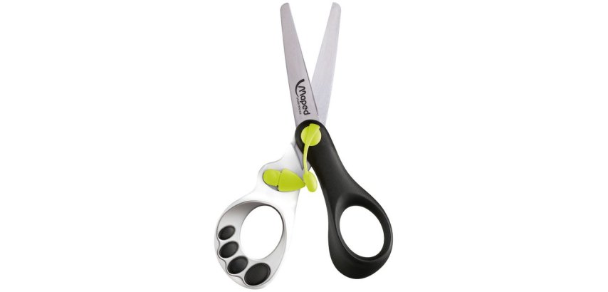 Maped 037910 stationery/craft scissors Universal Straight cut Black, Green, White