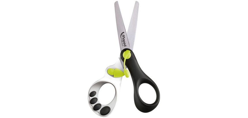 Maped 037910 stationery/craft scissors Universal Straight cut Black, Green, White