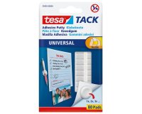 Pastille adhésive tesa tack universal pâte à fixer souple court terme coloris blanc étui 80 unités