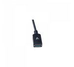 V7 Cable USB negro con conector USB 3.0 A hembra a USB-C macho 0.3m 1ft
