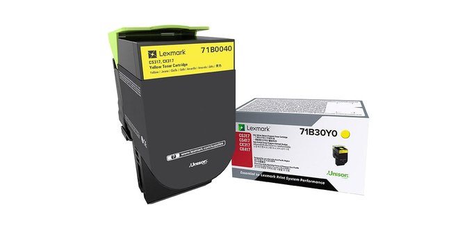 Lexmark 71B0040 Cartouche de toner 1 pièce(s) Original Jaune