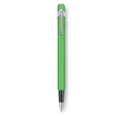 Stylo-plume caran d'ache 840 pop line corps aluminium plume moyenne coloris vert lime étui