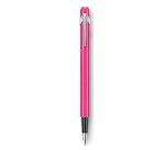 Stylo-plume caran d'ache 840 pop line corps aluminium plume moyenne coloris fuchsia étui