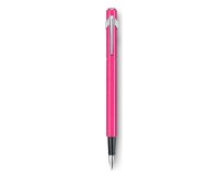 Stylo-plume caran d'ache 840 pop line corps aluminium plume moyenne coloris fuchsia étui