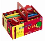 Craie coloriage giotto be-bè résistante coloris assortis coffret scolaire 40 craies 2 taille-crayons offerts