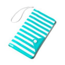 Celly SPLASHWALLETTF funda para teléfono móvil 14,5 cm (5.7") Funda cartera Turquesa, Blanco