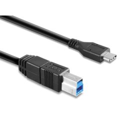 Hamlet XCTC-U3B100 USB cable USB 3.2 Gen 2 (3.1 Gen 2) 1 m USB C USB B Black
