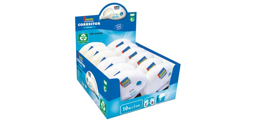 Correttore a nastro Compact Correction - 5 mm x 10 mt - plastica riciclata - Uhu