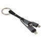 Atlantis Land P019-RC-MLMM cavo USB Micro-USB B Micro-USB B/Lightning Nero, Grigio