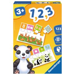 Jouer avec les chiffres ravensburger 1 2 3            apprentissage jusqu a 10 10   planches 40 pieces de puzzle