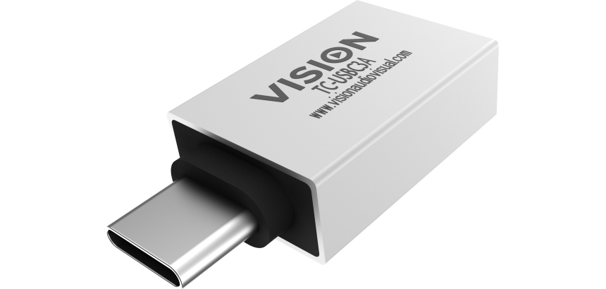 Vision TC-USBC3A changeur de genre de câble USB-A USB-C Blanc