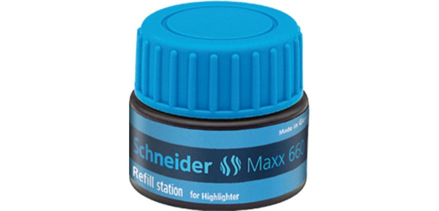 Recharge schneider maxx 660 surligneur job automatique    30ml coloris bleu