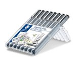 Feutre à pigment, noir, étui de 8