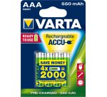 Varta Ready2Use HR03 4pcs Batteria ricaricabile Mini Stilo AAA Nichel-Metallo Idruro (NiMH)