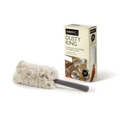 Spolverino Dusty King - microfibra - 3 ricambi inclusi - bianco/nero - Perfetto